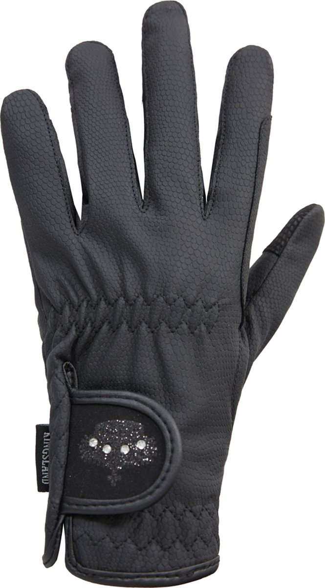 Kingsland Handschoen Rose Winter Black - XL | Paardrij handschoenen
