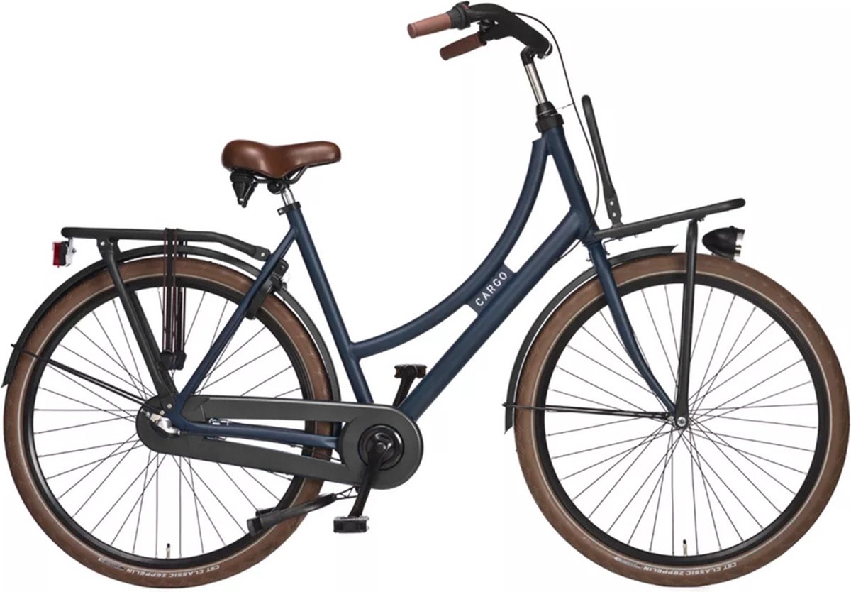 Avalon Cargo Transportfiets - Damesfiets 28 Inch - 57 cm - 3 Versnellingen - Knijprem - Matblauw