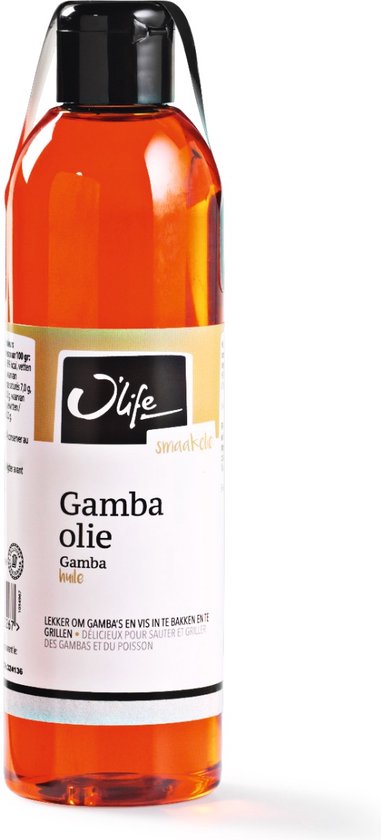 Foto: O life gamba olie smaakolie pittig 250ml eten bereiden koken recepten keuken bakken gerechten