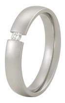 Aller Spanninga - 164 - witgoud - damesring - diamant - uitverkoop Juwelier Verlinden St. Hubert - van €1151,= voor €749,=