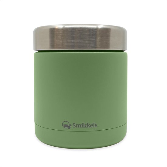 Smikkels - Thermos Lunchbox - Lunchbakje Kind - 350ml - Lunchpot school - Babyvoeding - Thermos voedselcontainer - Food jar - Snackbakje - Groen