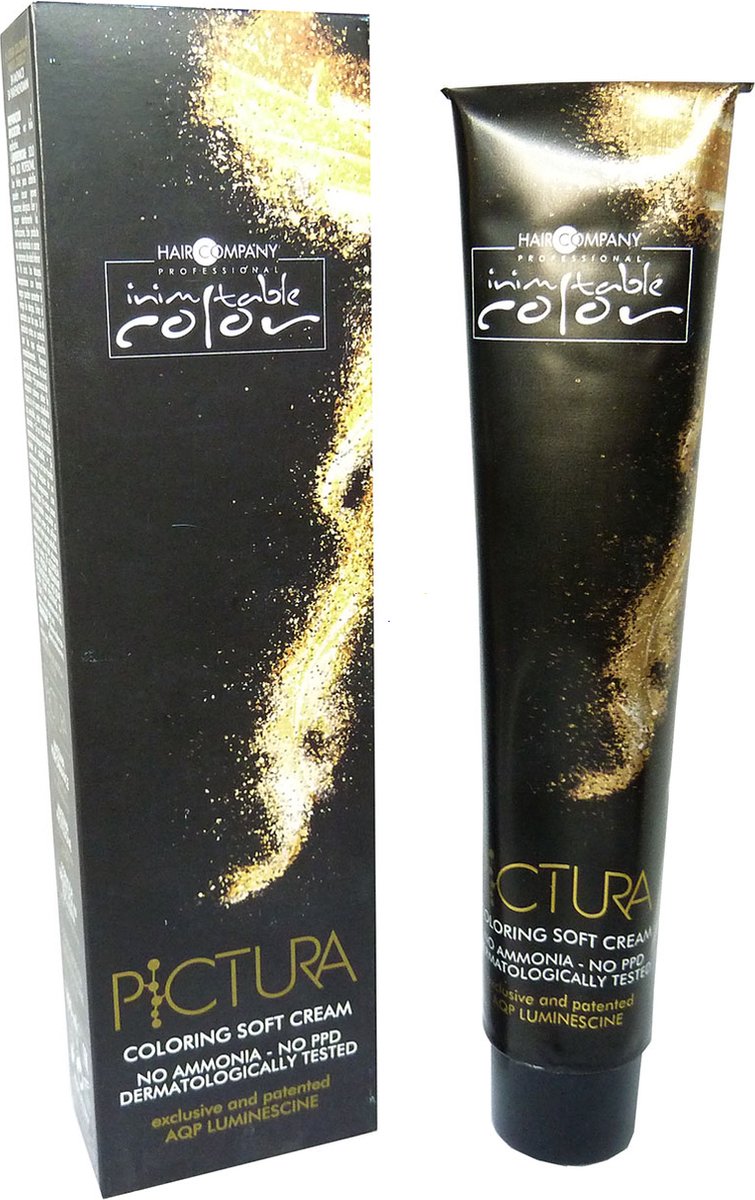 Hair Company Pictura Soft Cream Haarkleurcrème Permanent zonder ammoniak 100ml - 04.62 Red Brown Irise / Kastanienrot Irise