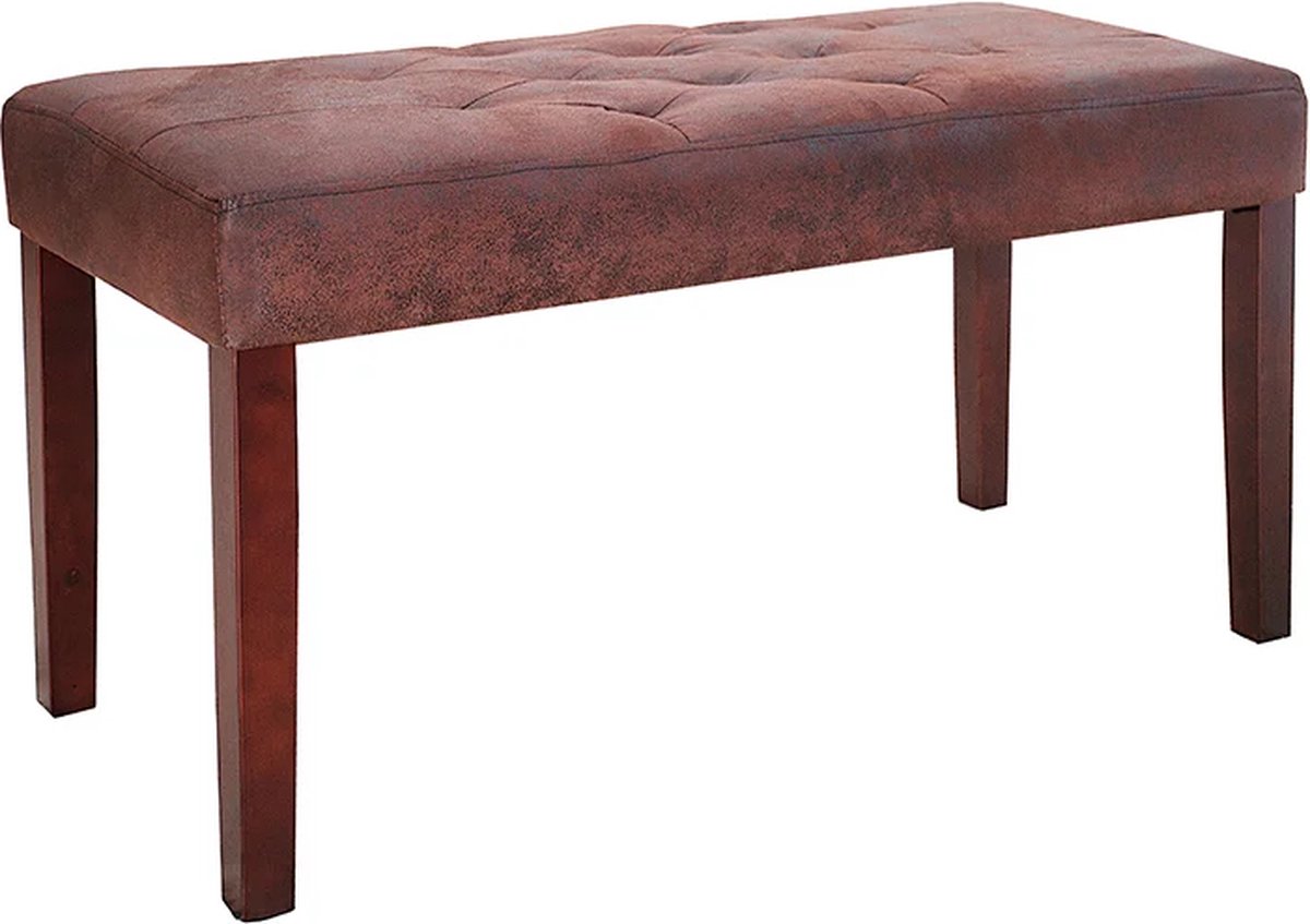 Elegante bank CAMBRIDGE 90cm sigaarbruin Chesterfield-look