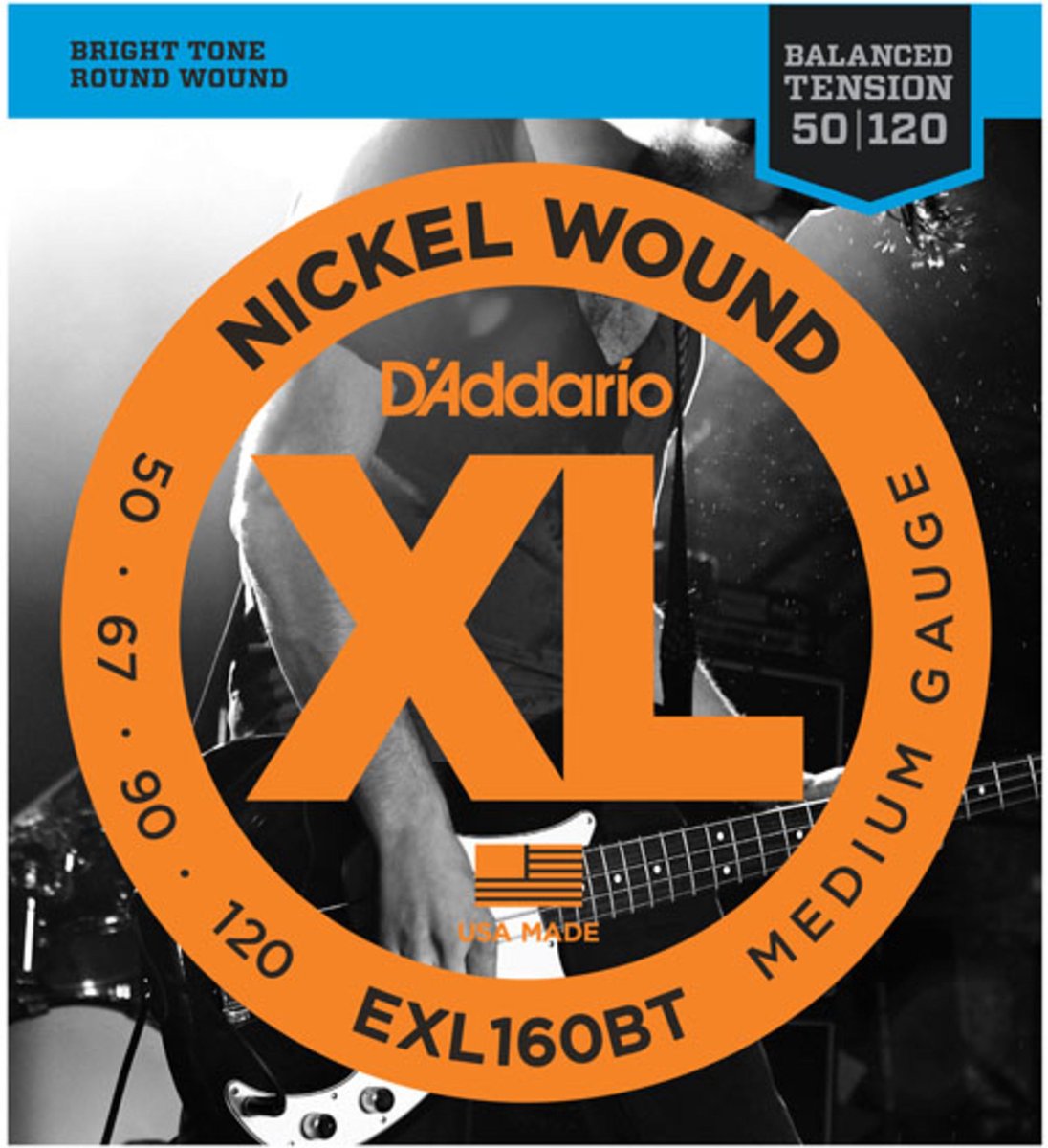D'Addario EXL160BT Balanced Tension Medium 50-120 050 bassnarenset