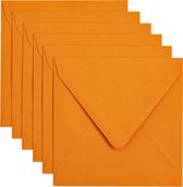 Envelop papicolor 140x140mm oranje | Pak a 6 stuk