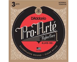 D'Addario EJ45-3D - Klassieke gitaarsnaren, 3-Pack