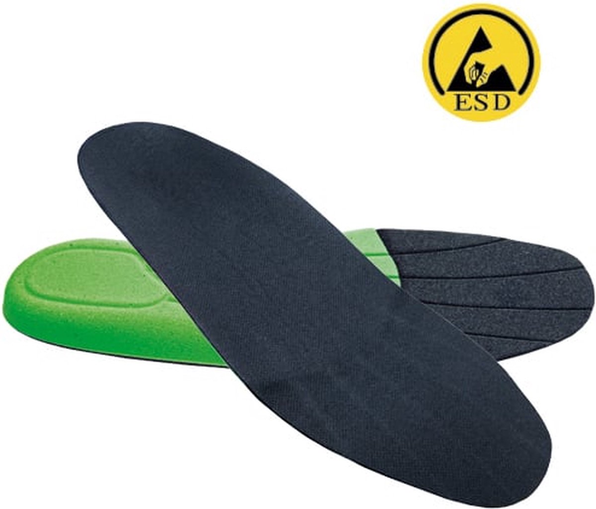 Atlas Inlegzool Klima-Komfort ESD - Zwart/Groen - 37
