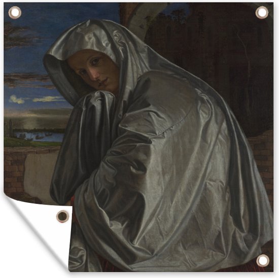Tuinposters Maria Magdalena - Giovanni Girolamo Savoldo - 50x50 cm - Tuindoek - Buitenposter