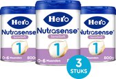 Hero Nutrasense SensiSoft 1 Peutermelk - Flesvoeding voor 0 tot 6 Maanden - 3 x 700gram - met Melkvet - Palmolievrij