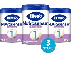Hero Nutrasense SensiSoft 1 (0-6 Maanden) - Flesvoeding - Zuigelingenvoeding - 3 x 800 gram