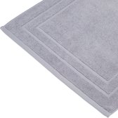 Atmosphera Badkamerkleed/badmat voor vloer - 50 x 70 cm - Zilvergrijs