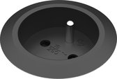 Powerdot mini 51mm inbouw stopcontact, zwart BE/FR