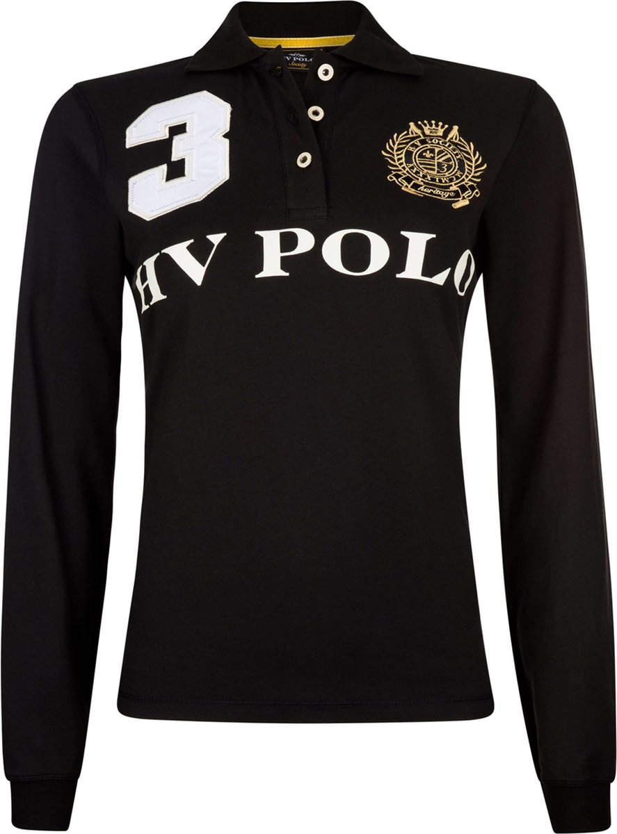 Hv Polo Polo Favouritas Eq Long Sleeve Kids - Zwart - 140