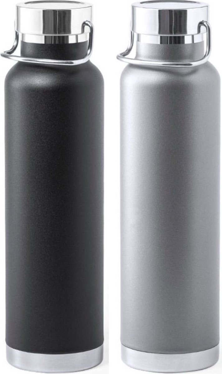 OneTrippel - Thermosbeker - Thermosbekers - Thermosfles - Thermoskan - 2 stuks - 650 ml - RVS