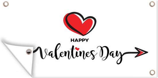 Hart, symbool van liefde en Valentijnsdag. Platte pictogram geïsoleerd