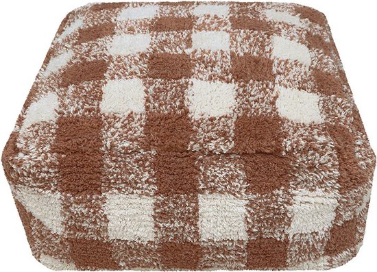 Lorena Canals Wasbare poef - Vichy Toffee - 20x40x40cm