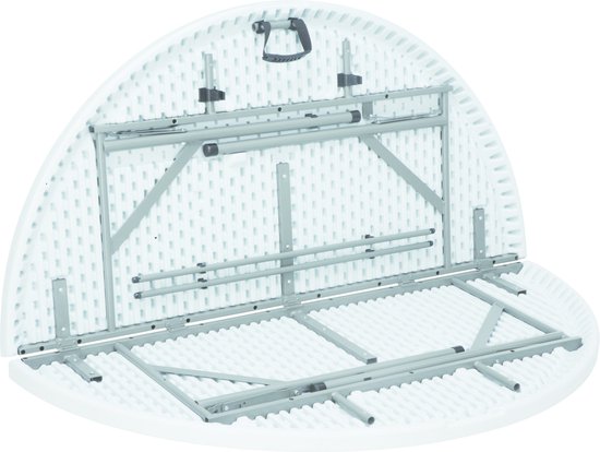 Hendi Campingtafel Wit - Inklapbare Tafel Rond - Vouwtafel voor Buffet - Ø150x(H)74cm van Hendi — afbeelding 3