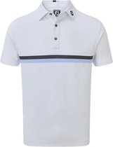 Footjoy Pique Poloshirt 88443, wit/navy/blauw