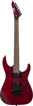 ESP LTD M-200FM See Thru Red - ST-Style elektrische gitaar