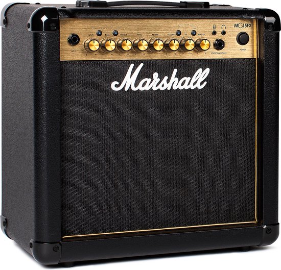 Foto: Marshall mg15fx mg gold guitar combo amplifier transistor combo versterker voor elektrische gitaar