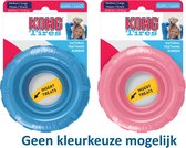 Kong Puppy Tires - Speelgoed Hond - Blauw of Roze - Willekeurige Kleur - 1 stuk