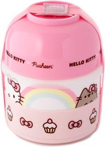 Hello Kitty & Pusheen le chat - Boîte à bento ronde empilée