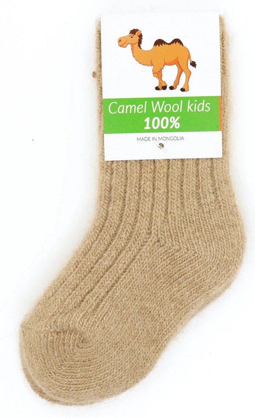 Kindersokken van pure kamelenharen - Beige, 16-17 cm (3-4 jaar)