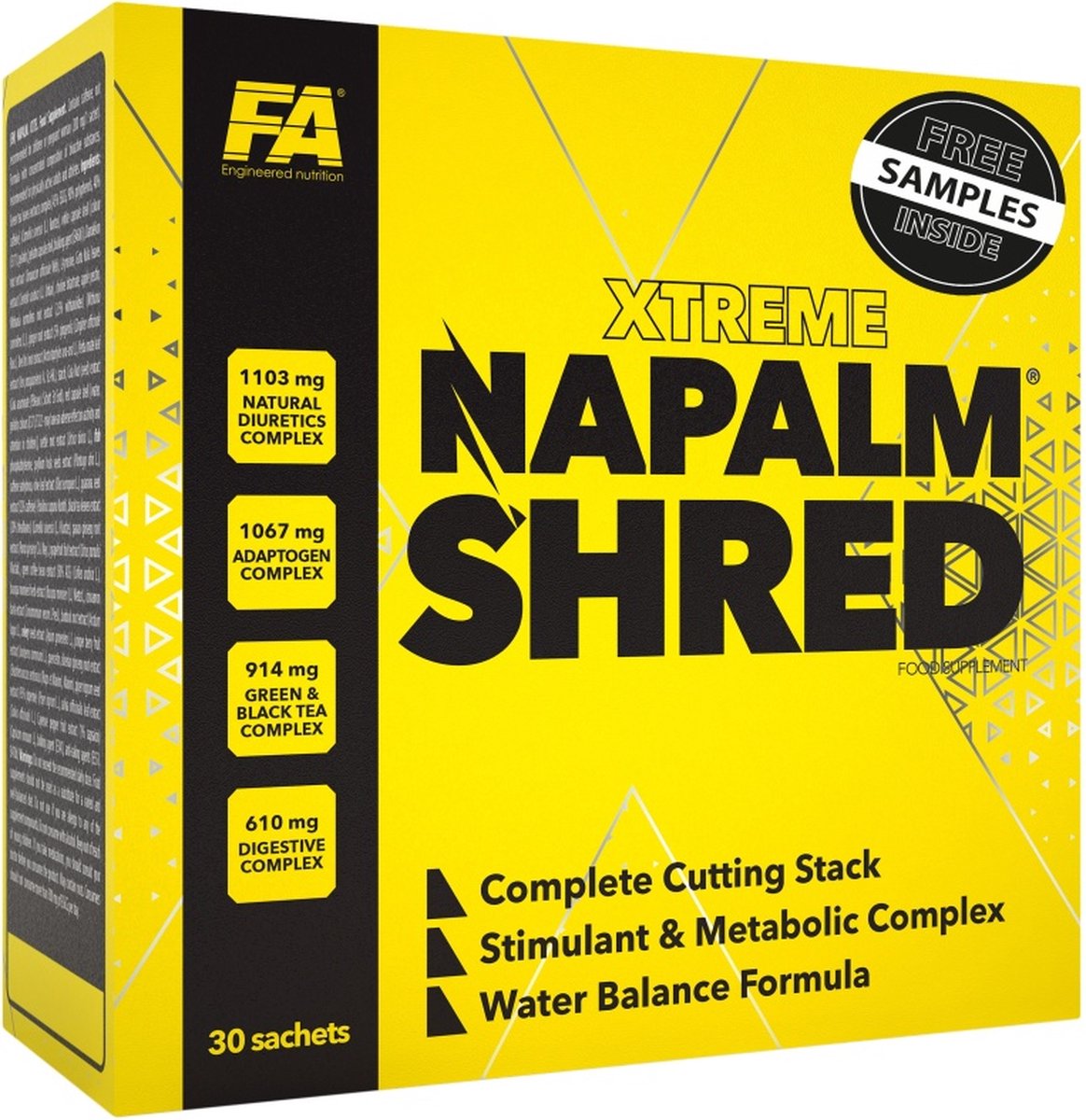 FA Extreme Napalm - CUTS/SHRED - Fat burner - Vetverbrander- 30 sashets