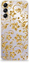 Telefoonhoesje Geschikt voor Samsung Galaxy A14 5G Back Cover Siliconen Hoesje Gouden Bloemen