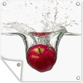 Tuinposters Appel - Fruit - Water - 50x50 cm - Tuindoek - Buitenposter