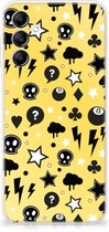 Silicone Back Cover Geschikt voor Samsung Galaxy A14 5G Telefoon Hoesje Punk Yellow