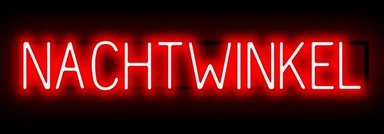 NACHTWINKEL - Reclamebord Neon LED bord verlichting - SpellBrite - 106,4 x 16 cm rood - 6 Dimstanden - 8 Lichtanimaties