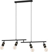 EGLO Lurone Hanglamp - E27 - 100 cm - Zwart/Goud