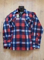 Houthakkers vest - Houthakkersvest - Blouse - Teddy - Ritssluiting - Rits - Maat L - Blauw - Rood - Wit - Flanel - Thermo - Vest
