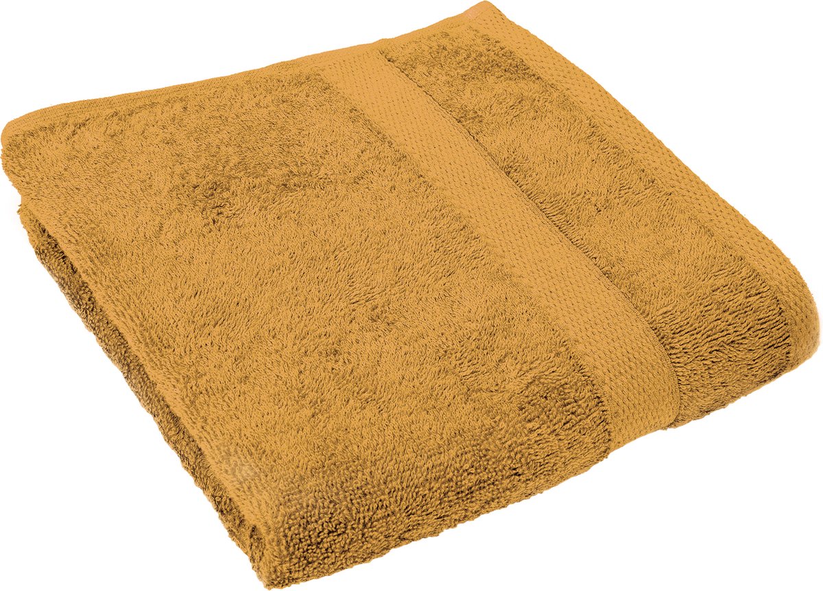 Handdoek - 70x140 cm - Okergeel - 450gr/m² - Extra zacht