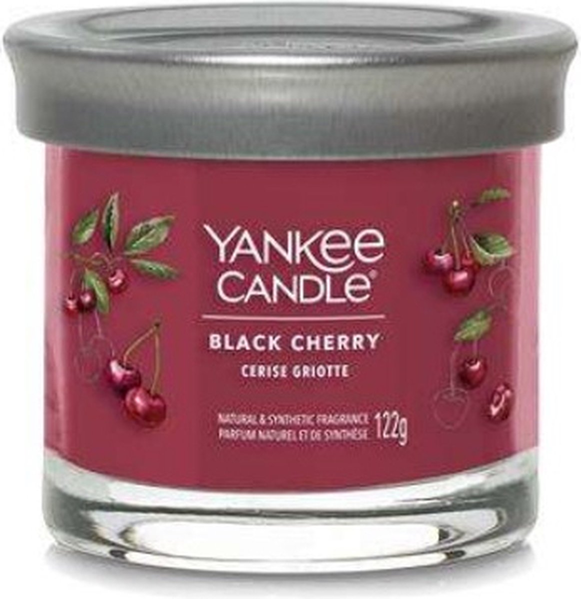 Yankee Candle Black Cherry Signature Small Tumbler - 25 branduren Rood