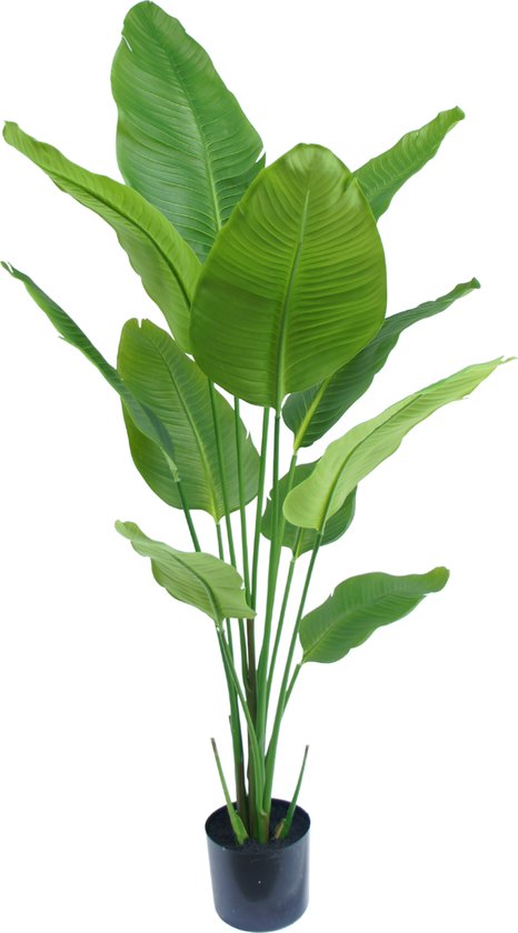 Greenmoods Kunstplanten - Kunstplanten - Kunstplant Strelitzia - Zijde - 150 cm