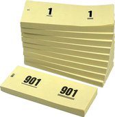 Nummerblok 42x105mm nummering 1-1000 geel 10stuk | Doos a 10 stuk