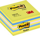 Post-it® Notes, Kubus, Neon Blauw/Groen, 76 x 76 mm, 450 Blaadjes/Kubus