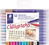 Kalligrafiepen staedtler duo punt 2.0 en 3.5mm ass | Blister a 12 stuk | 5 stuks