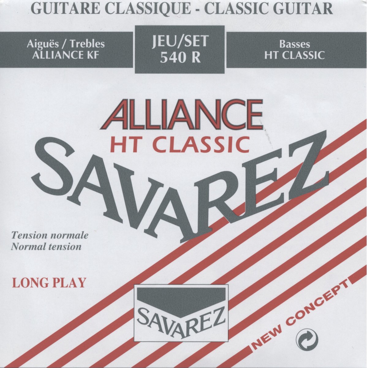 snarenset klassieke gitaar - 540-R - KF composite fiber silverwound HT classic basses normal tension