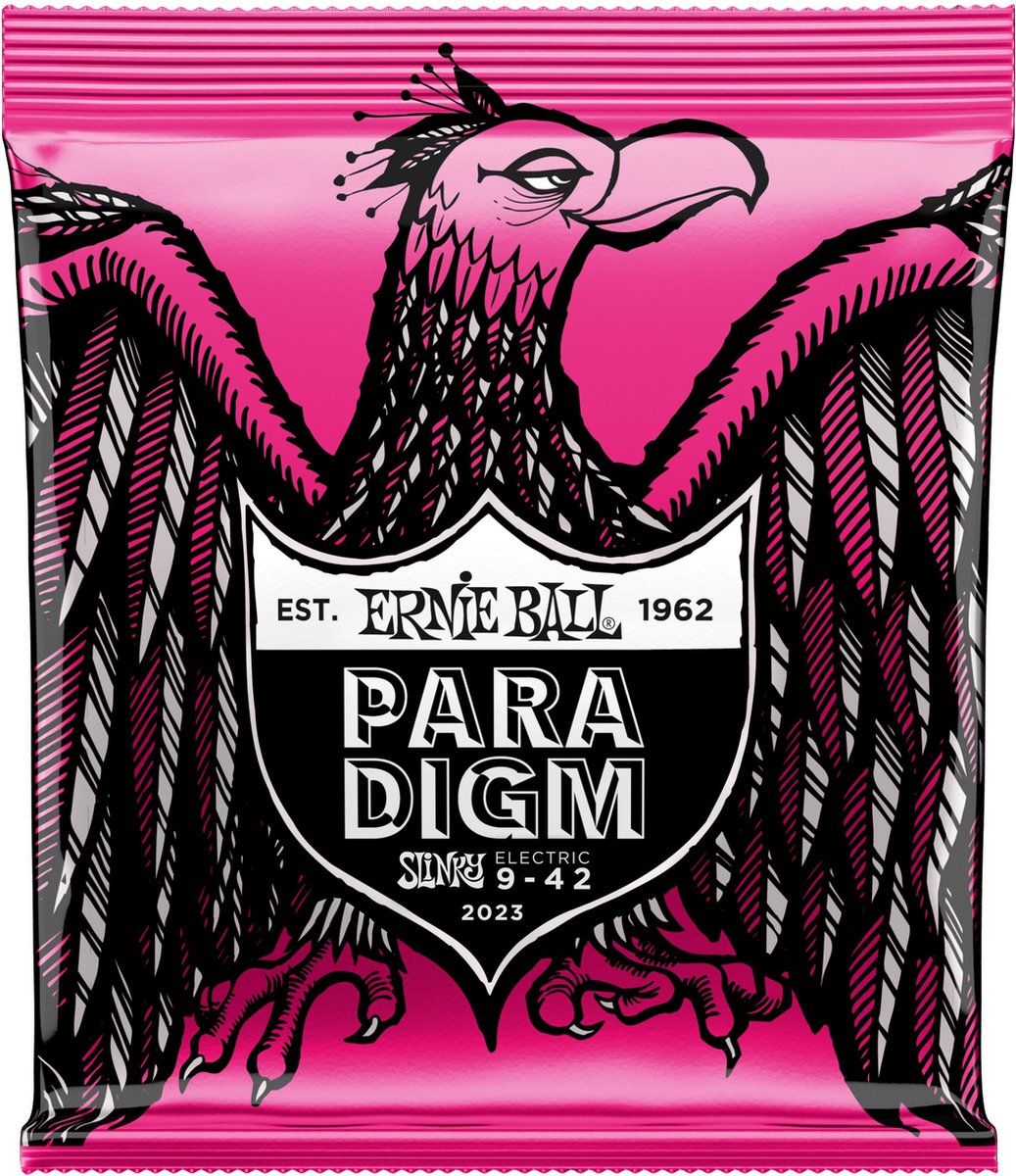 Ernie Ball PARADIGM Super Slinky 2023 - Gitaarsnaren voor elektrisch gitaar .009-.042