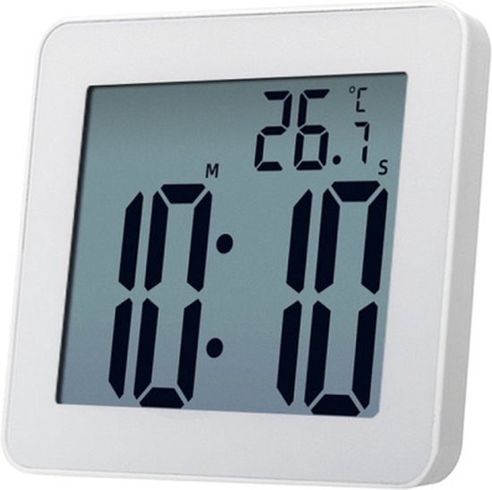 Waterdichte Wandklok LCD Badkamer Klok Keuken Elektronische Wekker