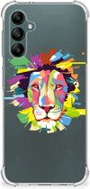 GSM Hoesje Geschikt voor Samsung Galaxy A14 5G Leuk TPU Back Cover met transparante rand Lion Color