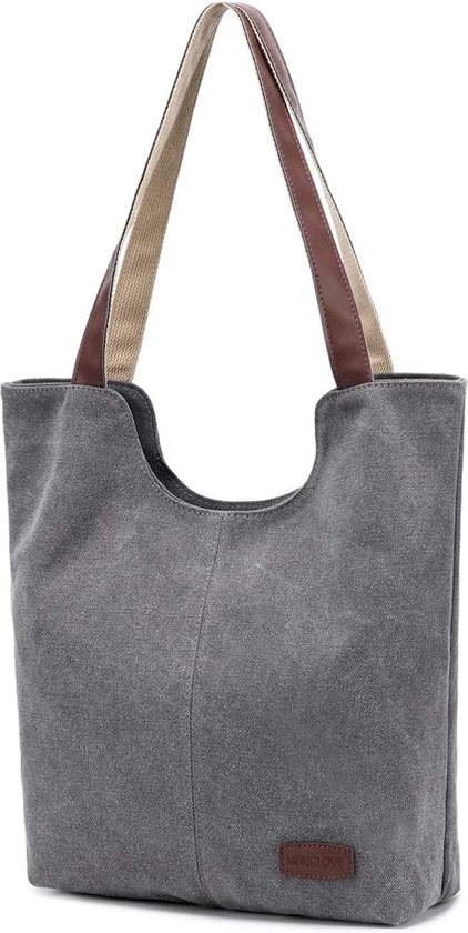 Sunsa Damestas met kattenmotief. Vintage stijl canvas & leer schoudertas duurzame producten. Schoudertas voor kattenliefhebbers. Crossover tas met veel vakken, bruin, 23x30x5 cm, Retro