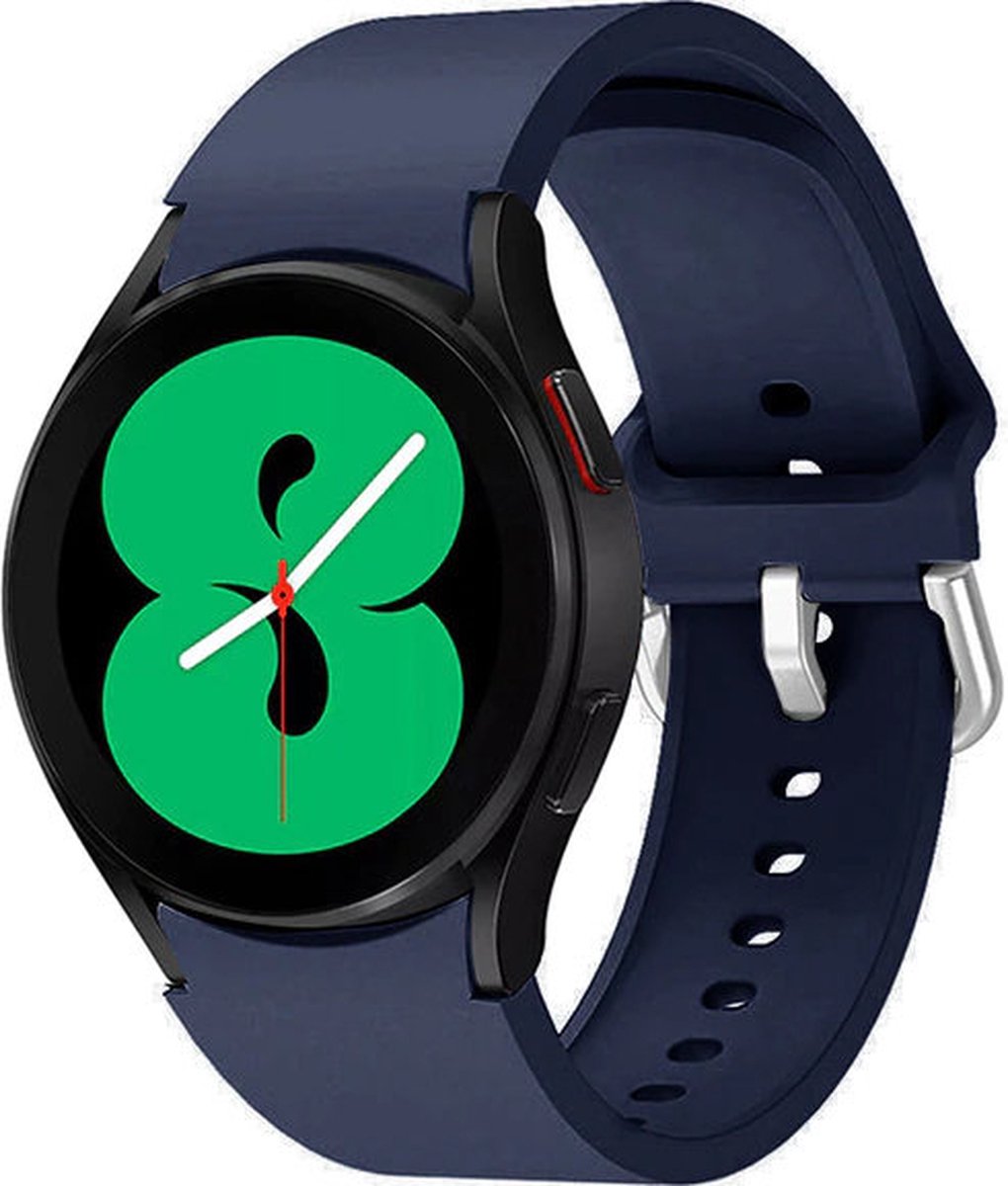Shop4 - Bandje voor Samsung Galaxy Watch 42mm - Siliconen Luxe Donker Blauw