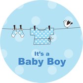 6 Buttons It's a Baby Boy baby kleertjes - baby - geboorte - boy - zoon - genderreveal - babyshower - zwanger