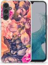 Telefoontas Geschikt voor Samsung Galaxy A34 Hoesje Super als Moederdag Cadeau Bosje Bloemen