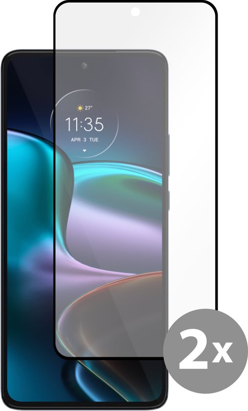 Cazy Tempered Glass Screen Protector geschikt voor Motorola Edge 30 - Zwart - 2 stuks