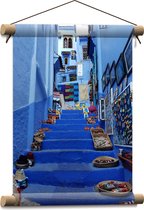 WallClassics - Textielposter - Kunst op Straat - Marokko - 30x40 cm Foto op Textiel